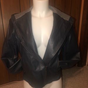 Forever 21 Navy Blue / Gray Hooded Jacket Size M